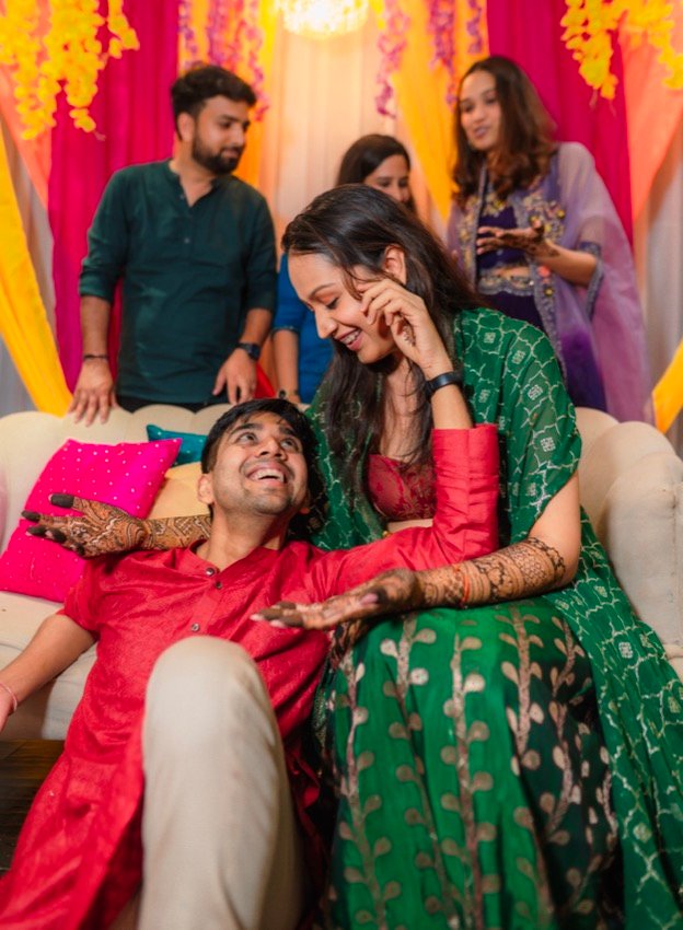 Achaman and Saumya — the mehendi