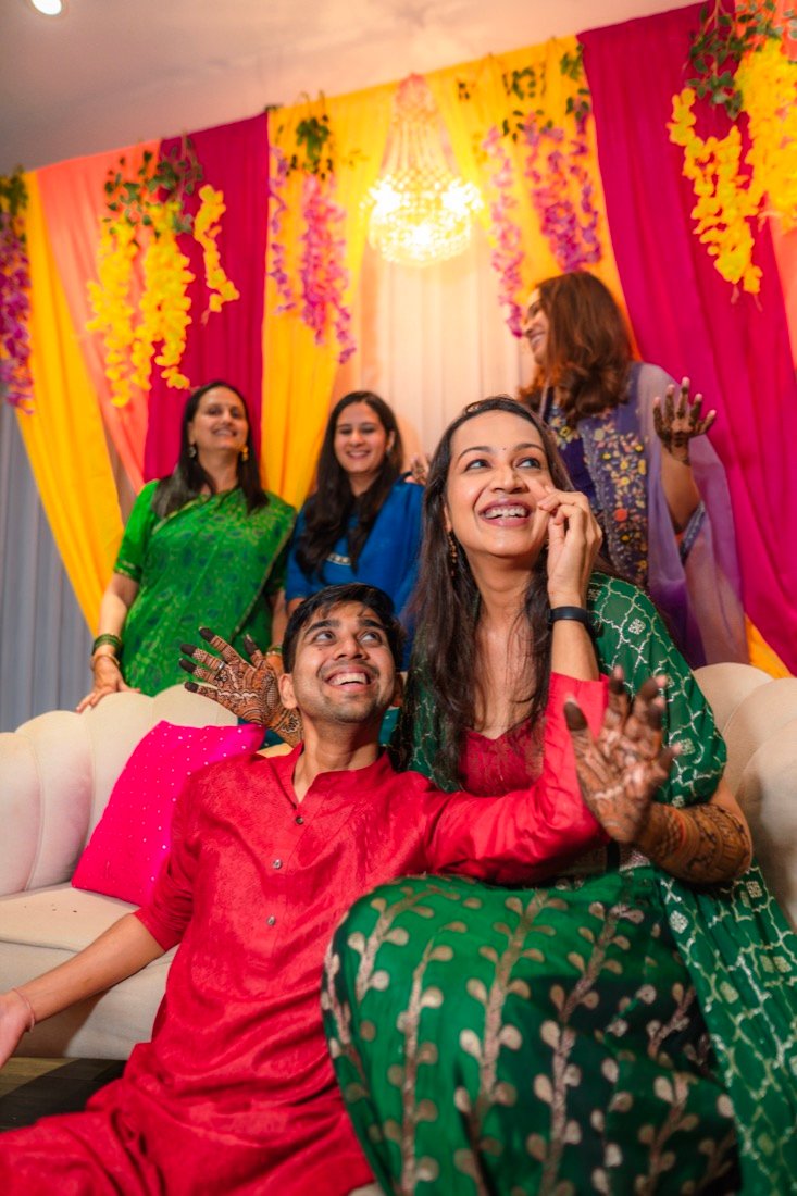 Achaman and Saumya — the mehendi
