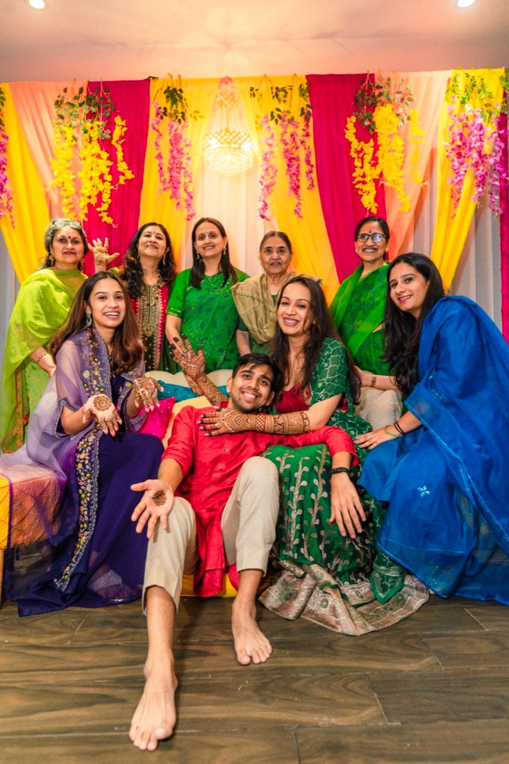 Achaman and Saumya — the mehendi