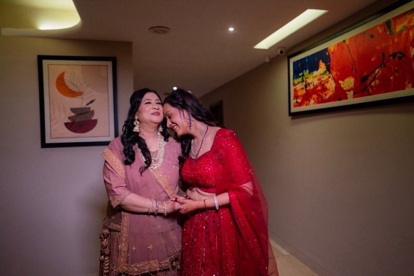 Achaman and Saumya — the sangeet