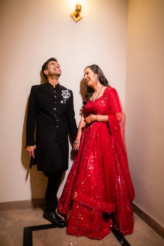 Achaman and Saumya — the sangeet