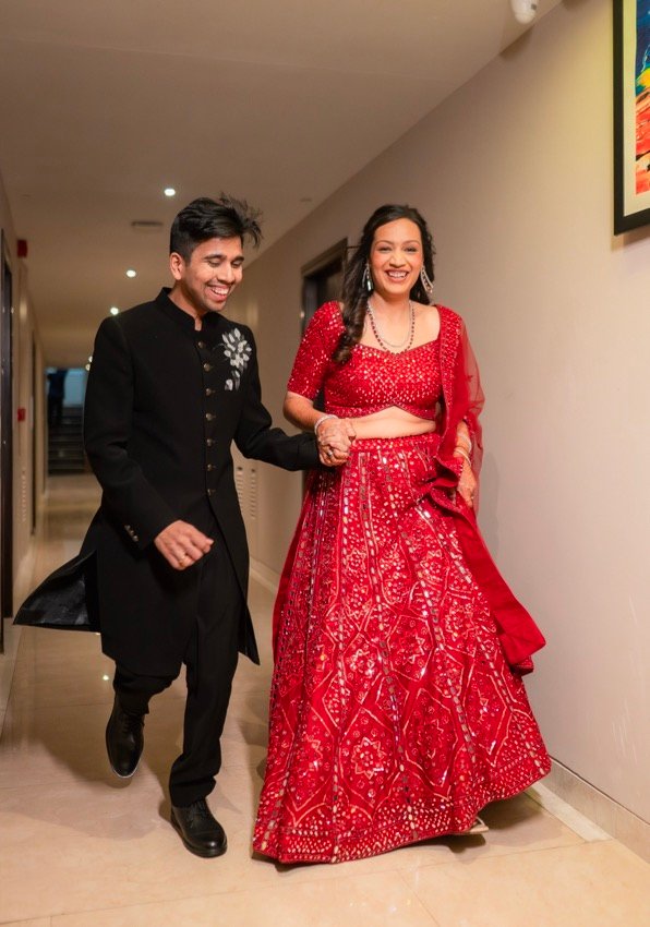 Achaman and Saumya — the sangeet