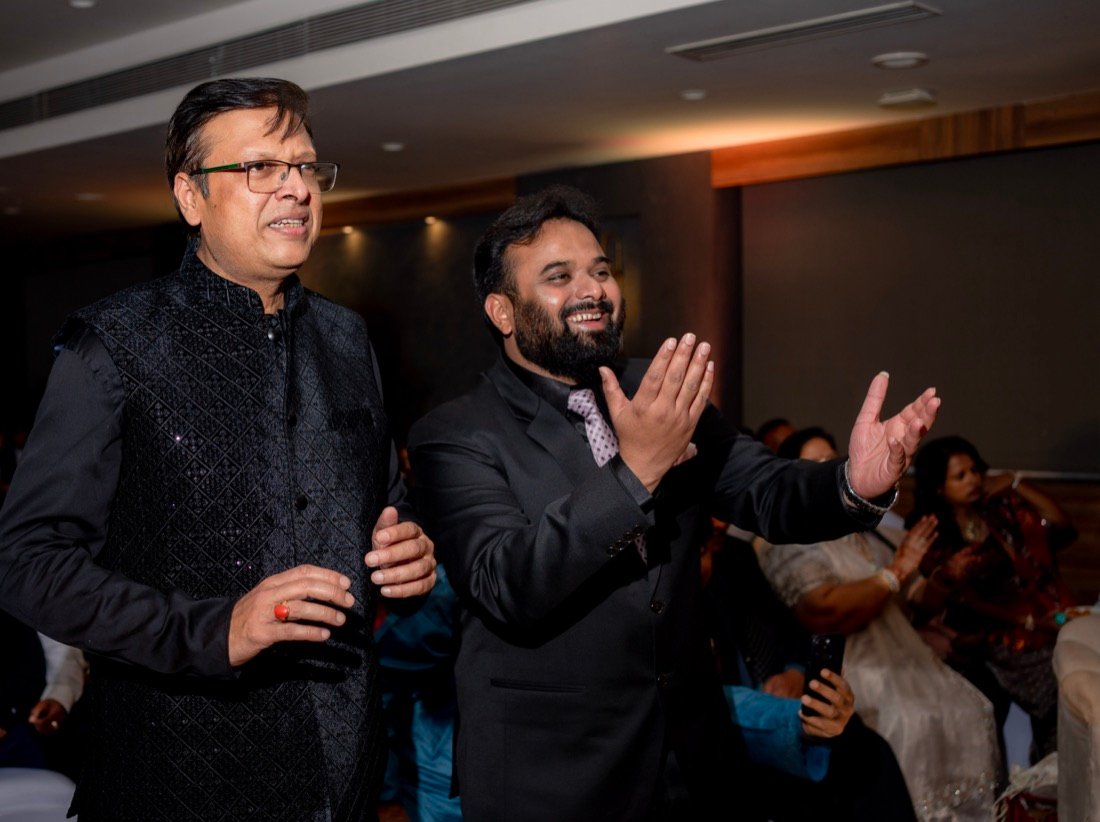 Achaman and Saumya — the sangeet