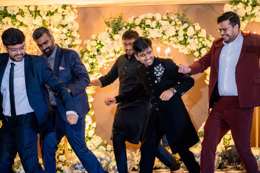 Achaman and Saumya — the sangeet