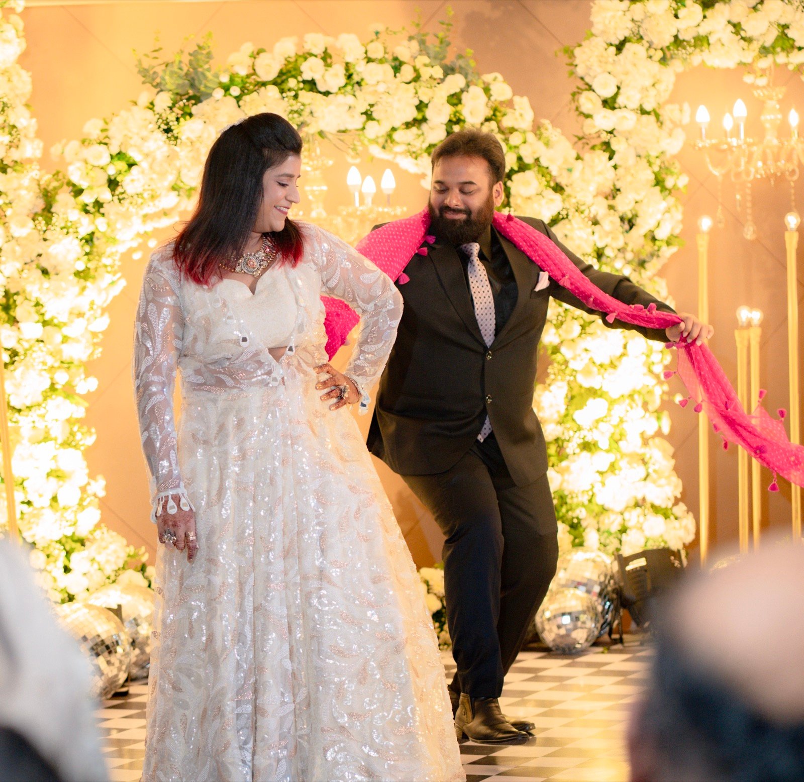 Achaman and Saumya — the sangeet
