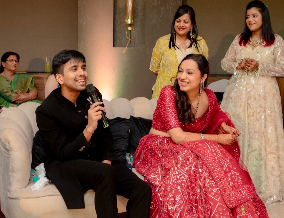 Achaman and Saumya — the sangeet