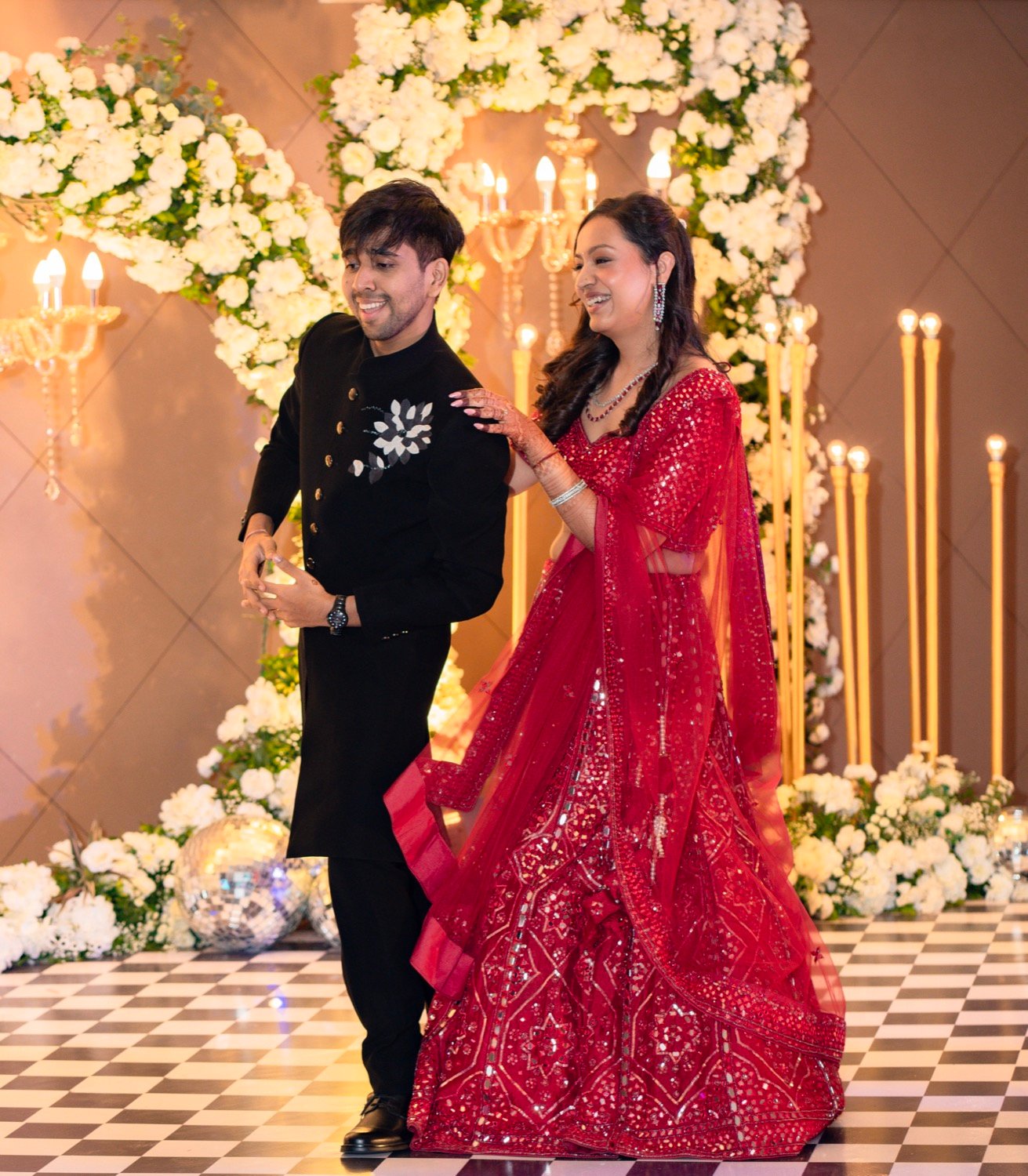 Achaman and Saumya — the sangeet