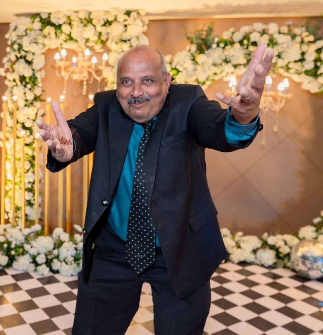 Achaman and Saumya — the sangeet