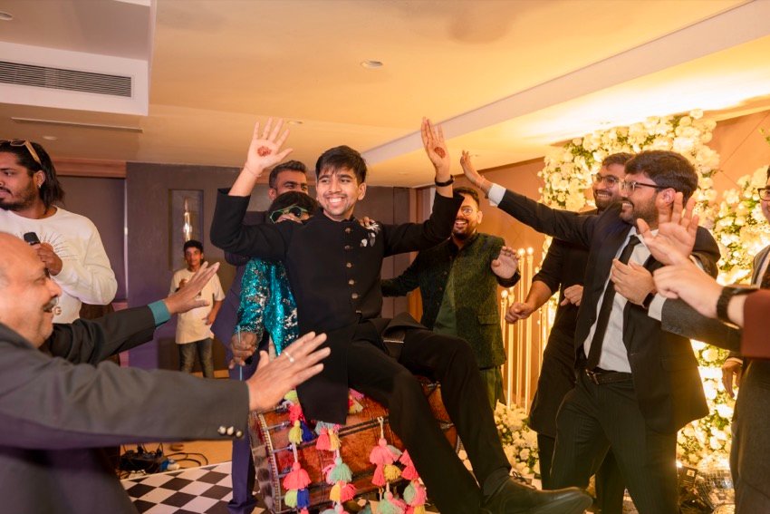 Achaman and Saumya — the sangeet