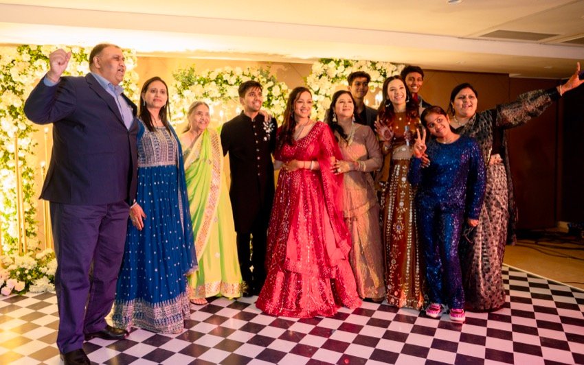 Achaman and Saumya — the sangeet