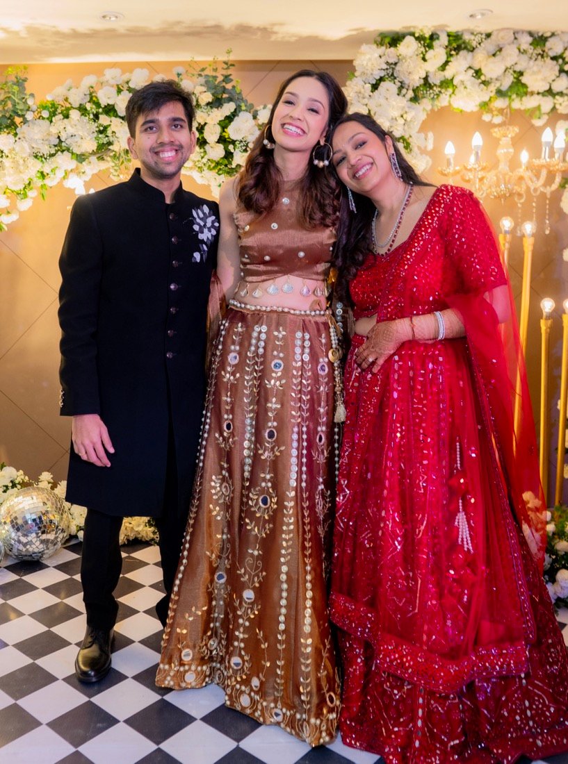 Achaman and Saumya — the sangeet