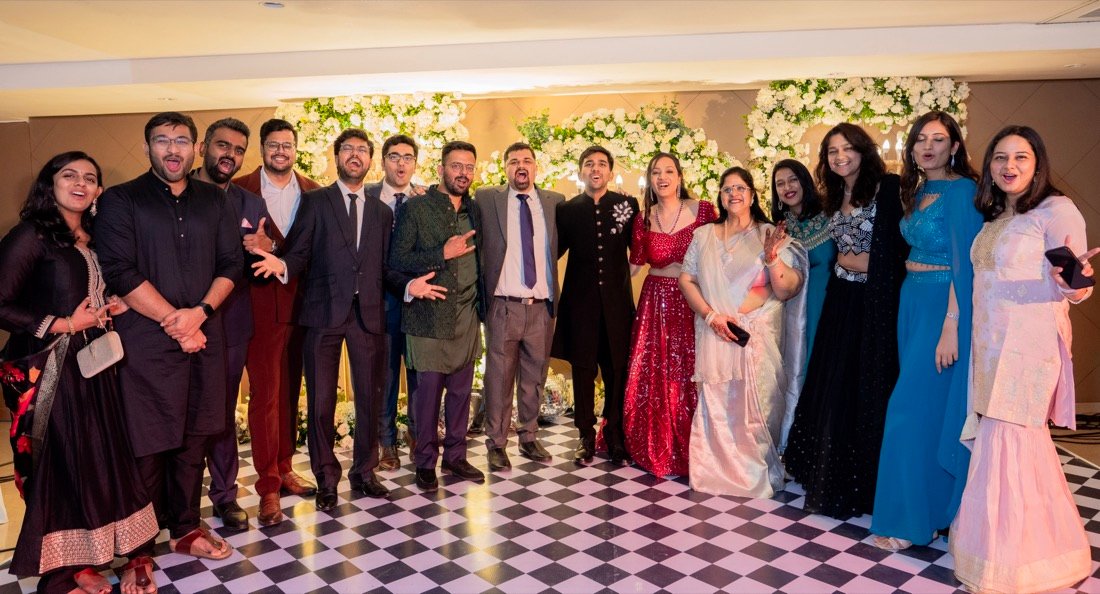 Achaman and Saumya — the sangeet
