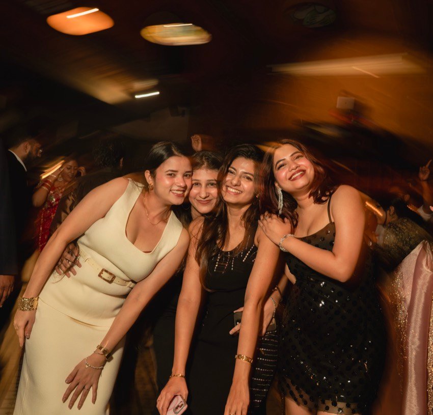 Guests dancing at the reception