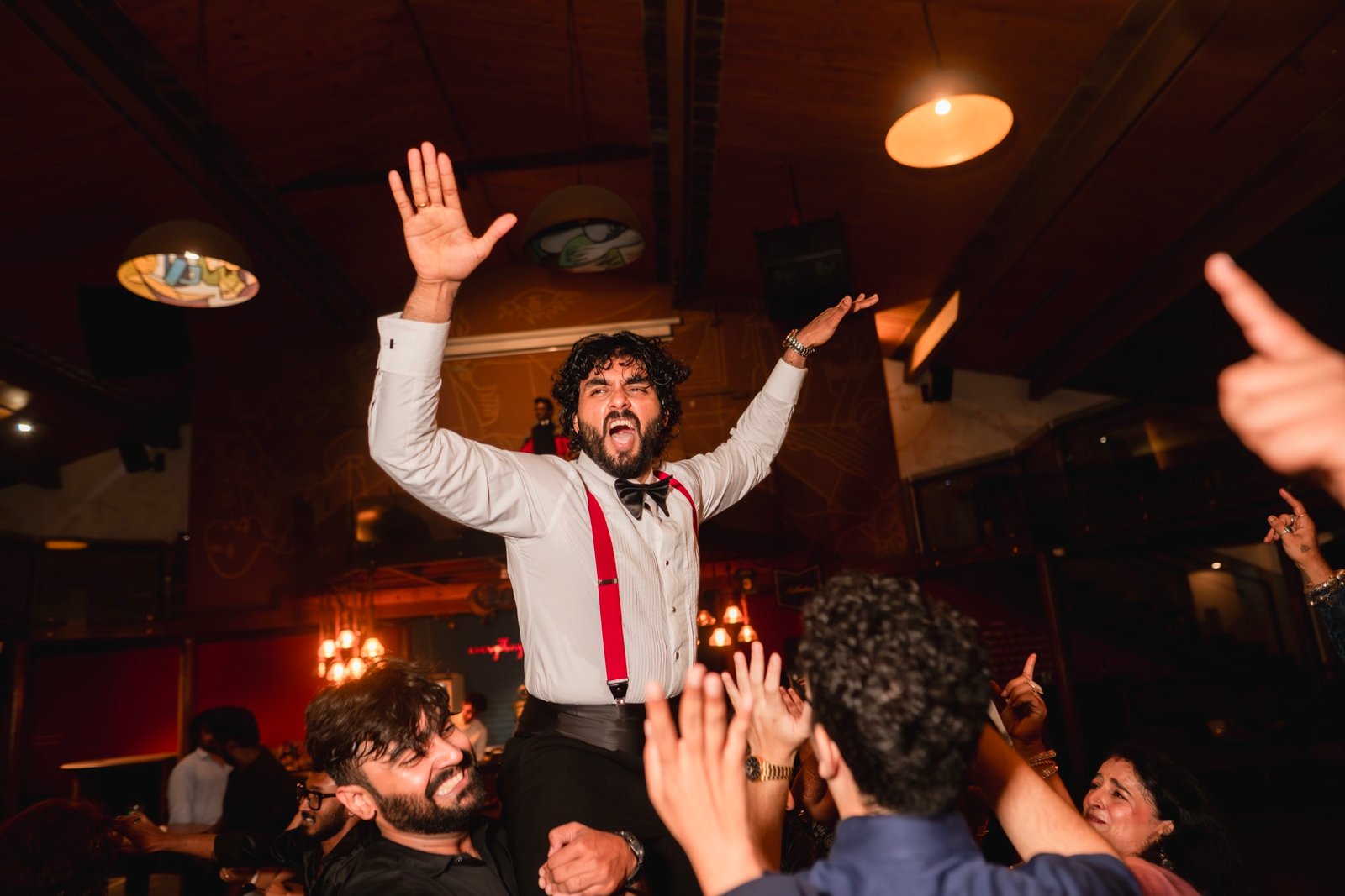 Everyone in, hands up