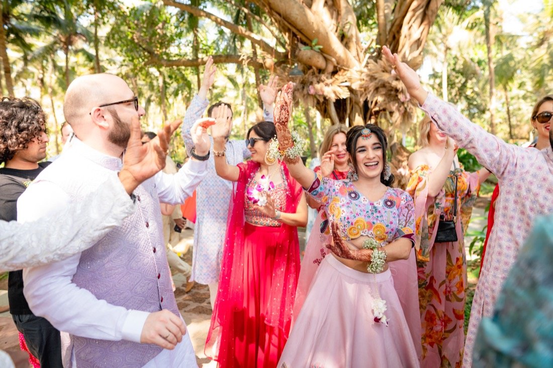 Bhavna and Przemo — the haldi ceremony