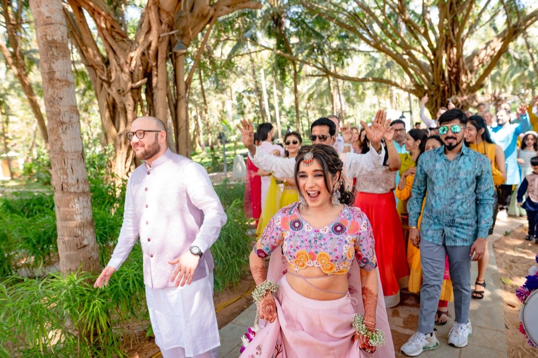 Bhavna and Przemo — the haldi ceremony