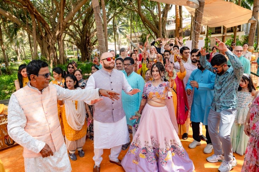 Bhavna and Przemo — the haldi ceremony