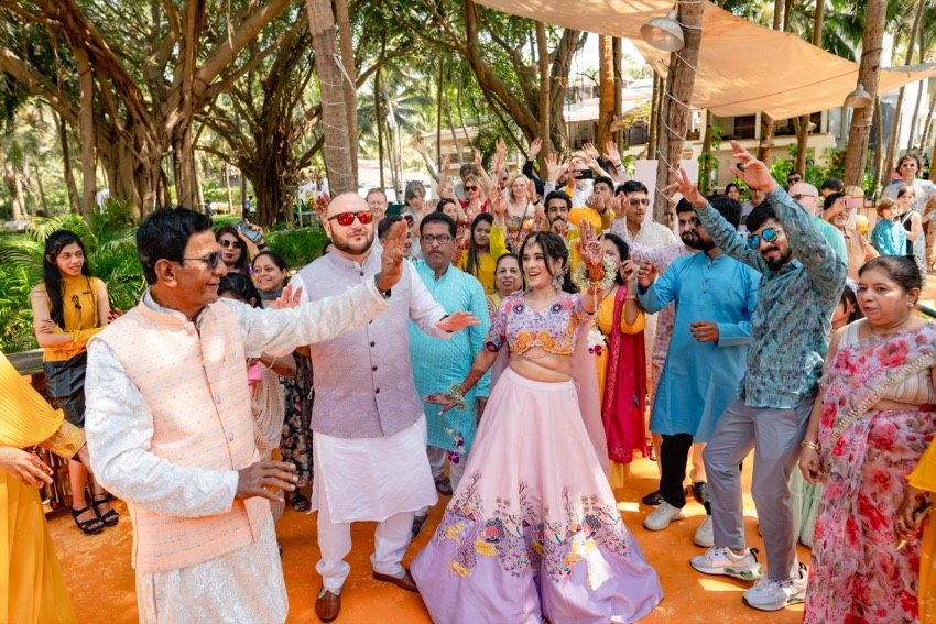 Bhavna and Przemo — the haldi ceremony