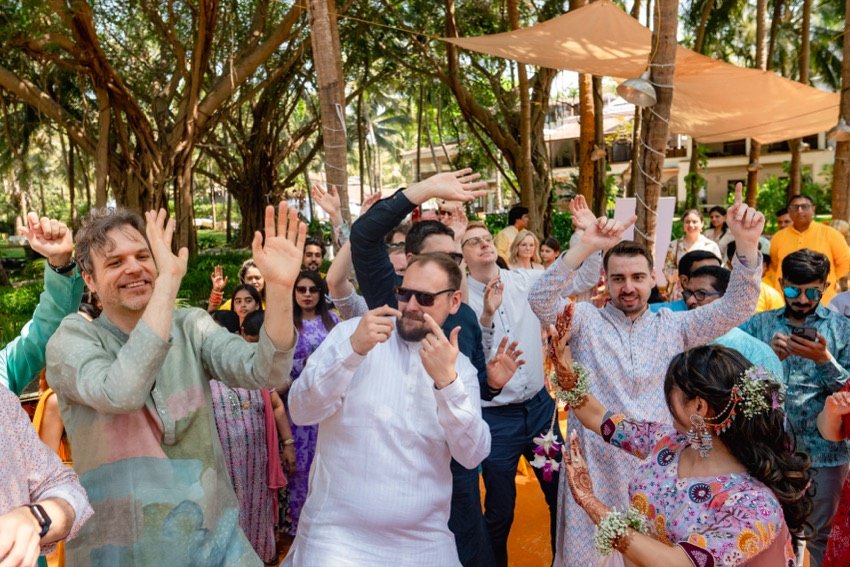 Bhavna and Przemo — the haldi ceremony