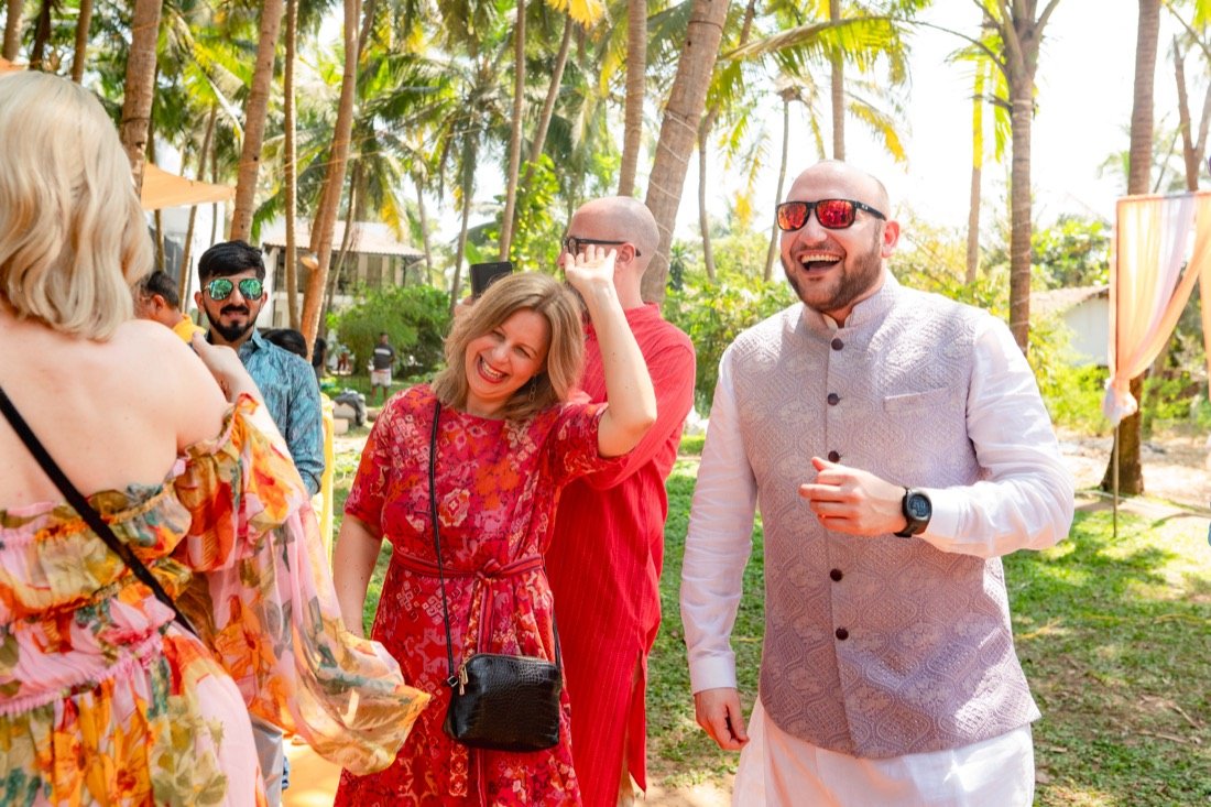 Bhavna and Przemo — the haldi ceremony