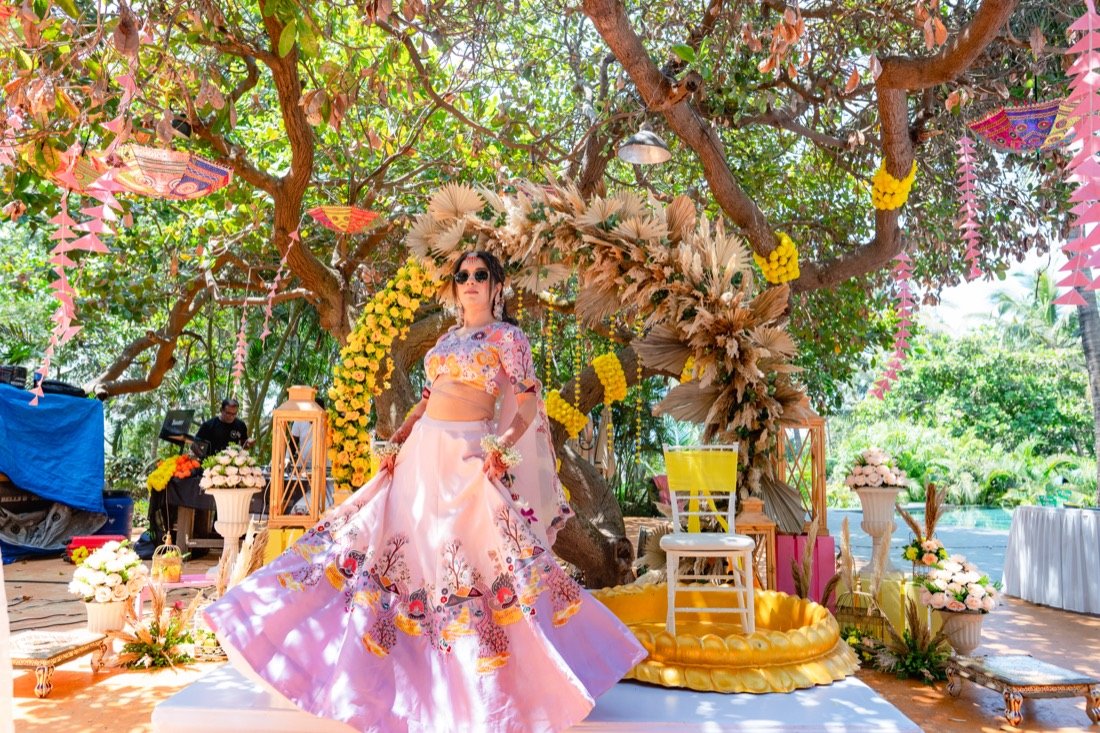 Bhavna and Przemo — the haldi ceremony