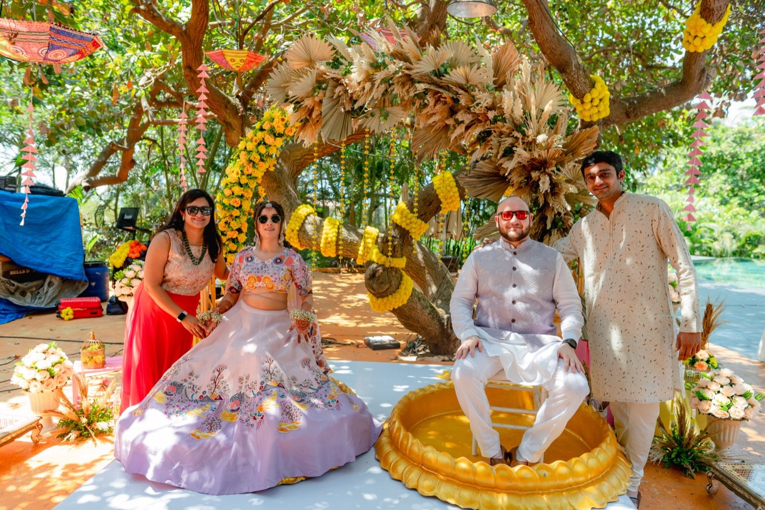 Bhavna and Przemo — the haldi ceremony