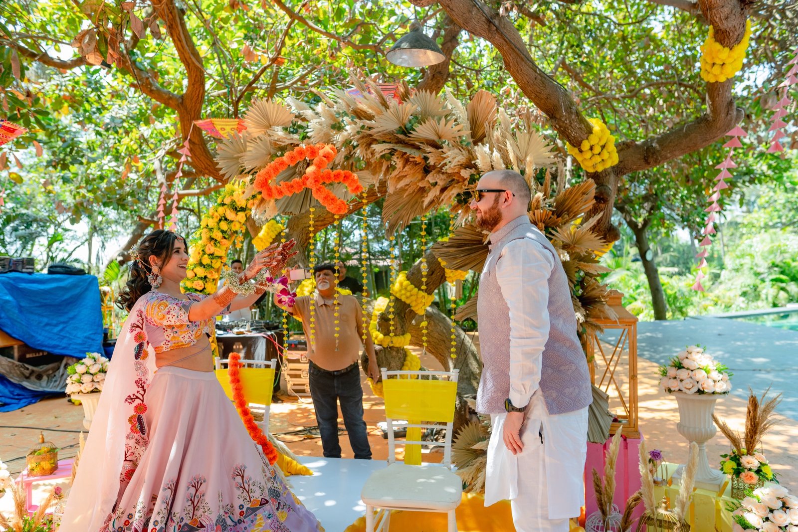 Bhavna and Przemo — the haldi ceremony