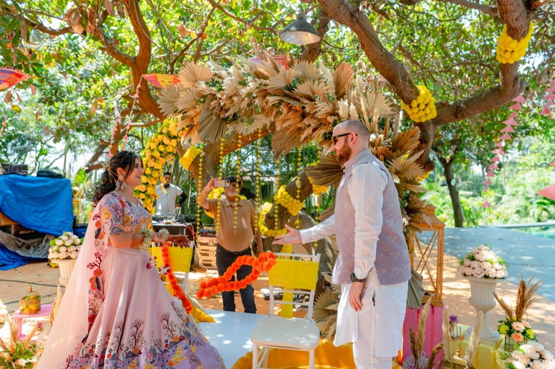 Bhavna and Przemo — the haldi ceremony