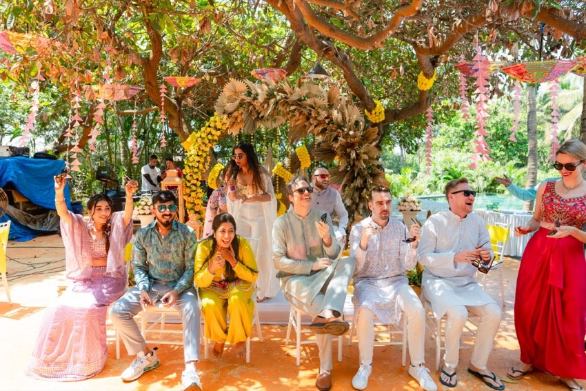 Bhavna and Przemo — the haldi ceremony