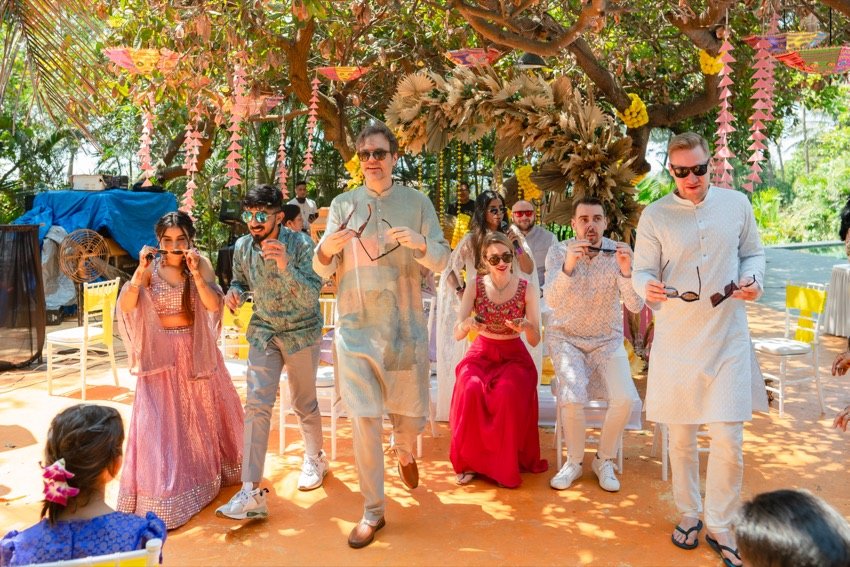 Bhavna and Przemo — the haldi ceremony