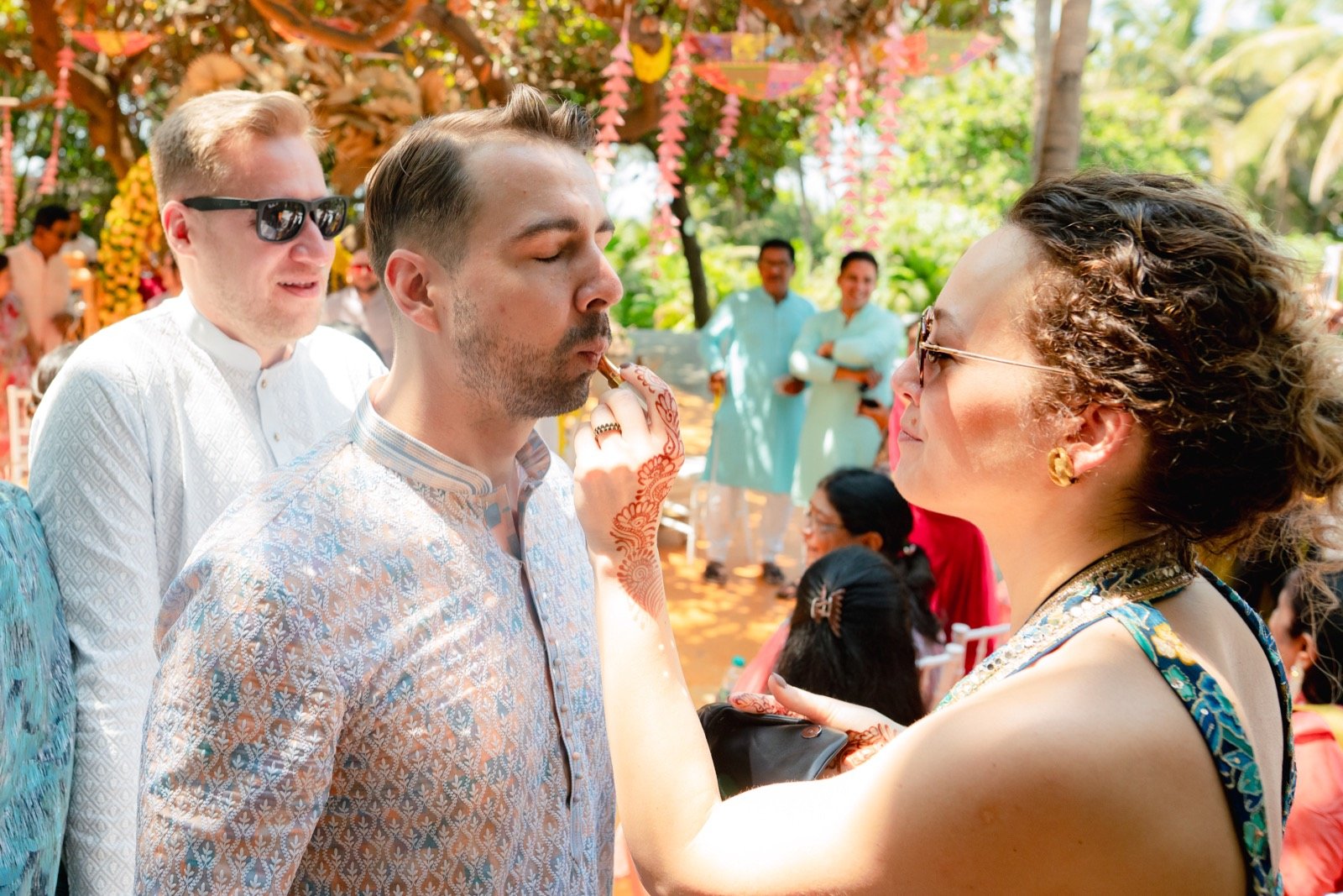 Bhavna and Przemo — the haldi ceremony