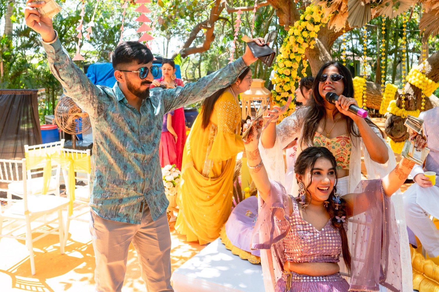 Bhavna and Przemo — the haldi ceremony