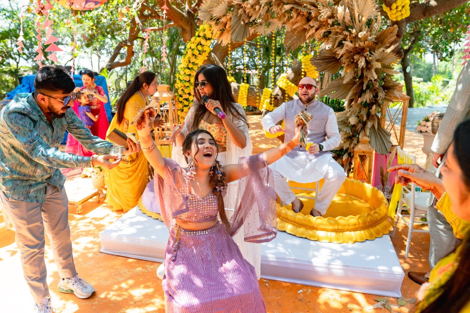 Bhavna and Przemo — the haldi ceremony