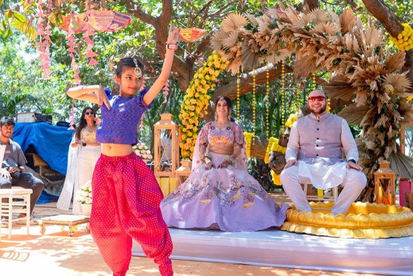 Bhavna and Przemo — the haldi ceremony
