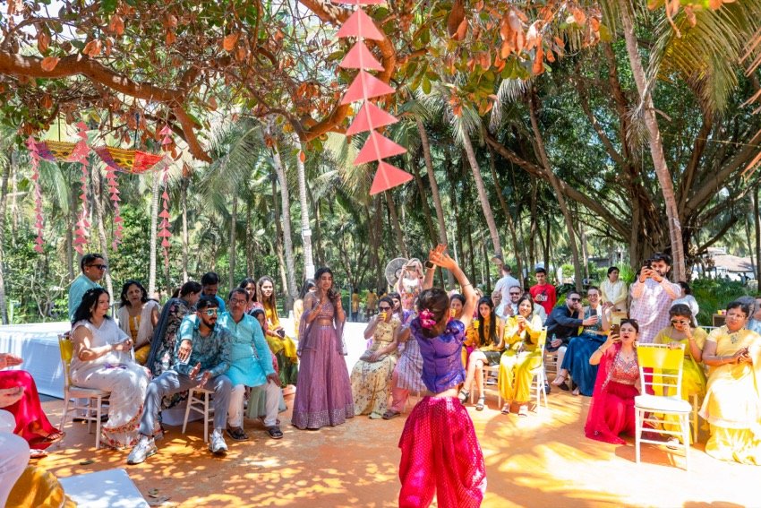 Bhavna and Przemo — the haldi ceremony
