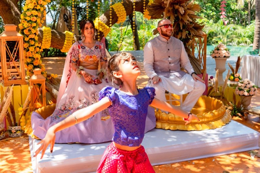 Bhavna and Przemo — the haldi ceremony