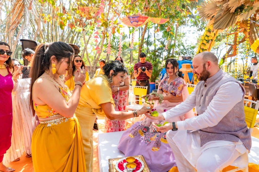 Bhavna and Przemo — the haldi ceremony