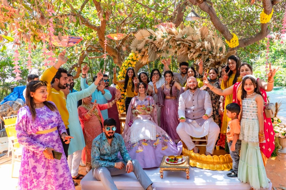 Bhavna and Przemo — the haldi ceremony
