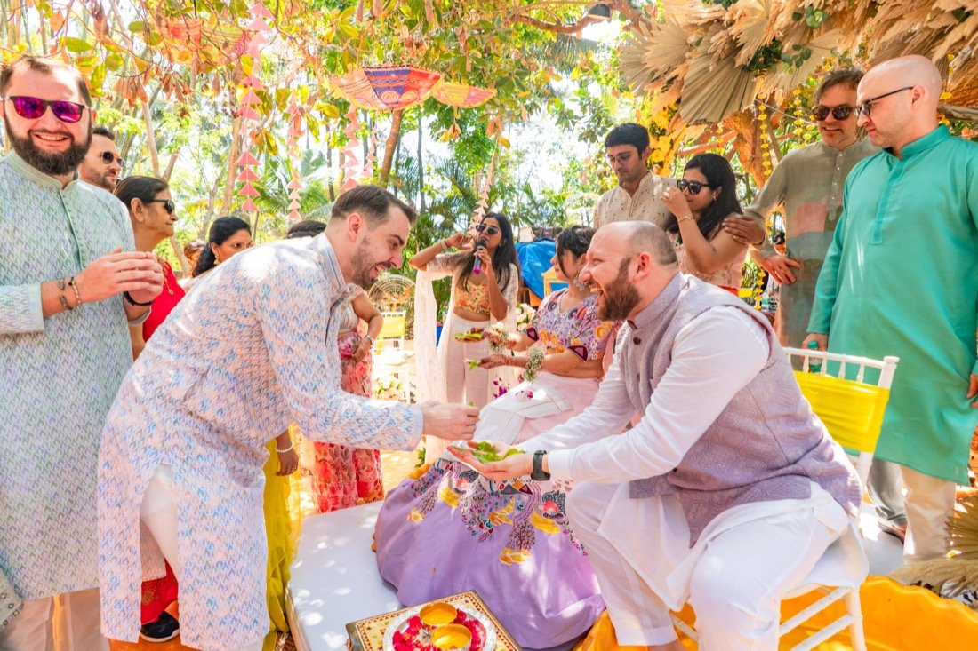 Bhavna and Przemo — the haldi ceremony