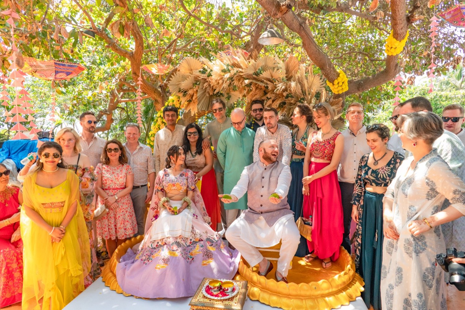 Bhavna and Przemo — the haldi ceremony