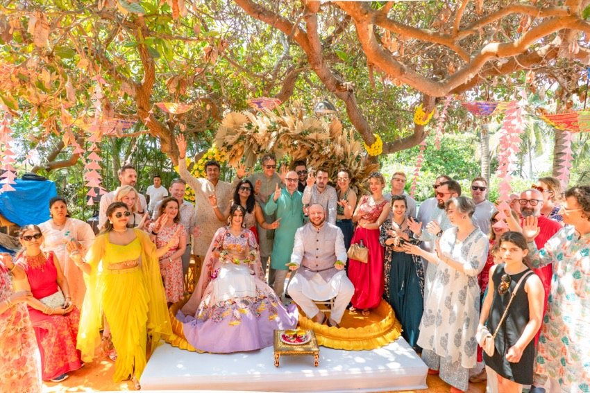 Bhavna and Przemo — the haldi ceremony
