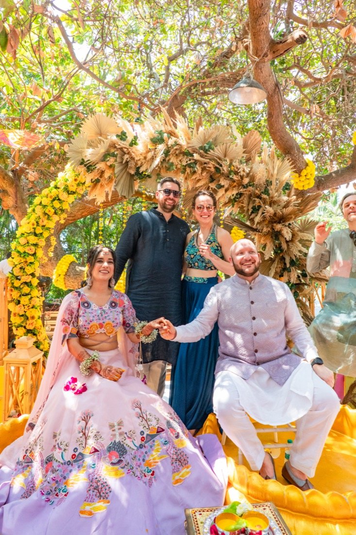 Bhavna and Przemo — the haldi ceremony