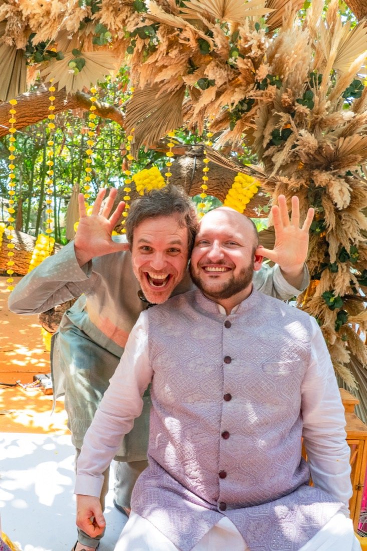 Bhavna and Przemo — the haldi ceremony
