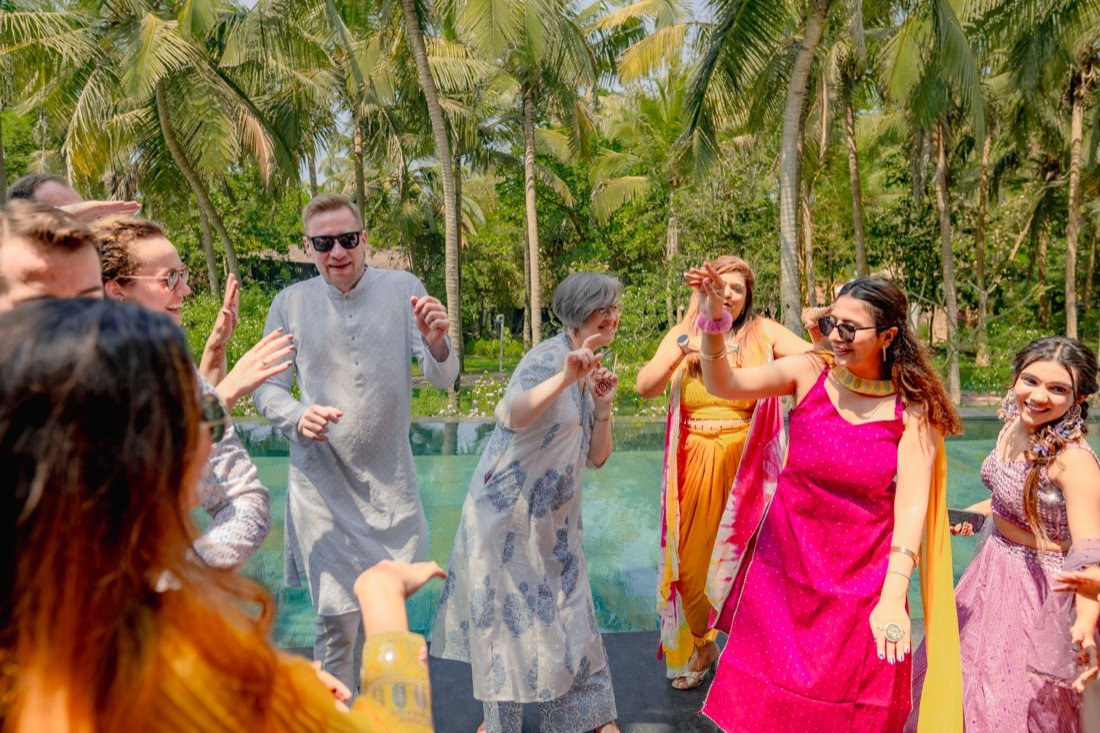 Bhavna and Przemo — the haldi ceremony