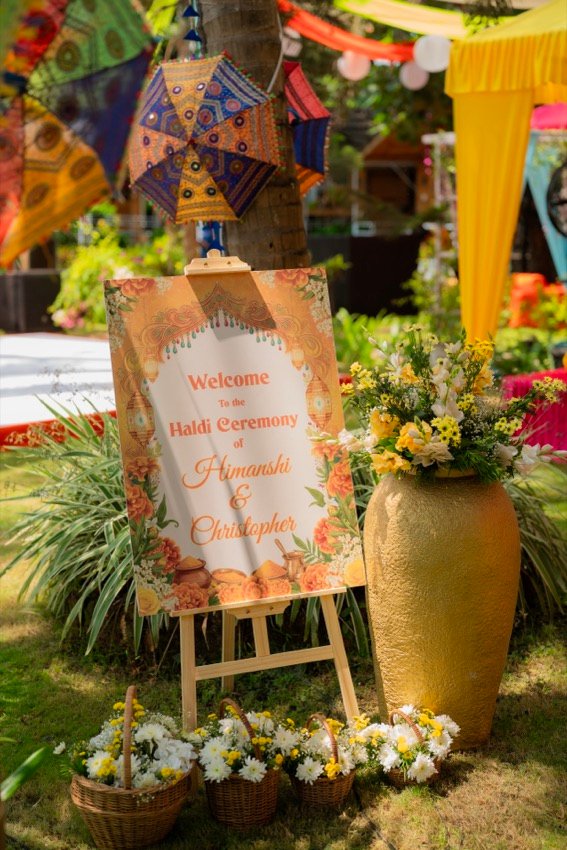 Himanshi and Christopher — the haldi ceremony