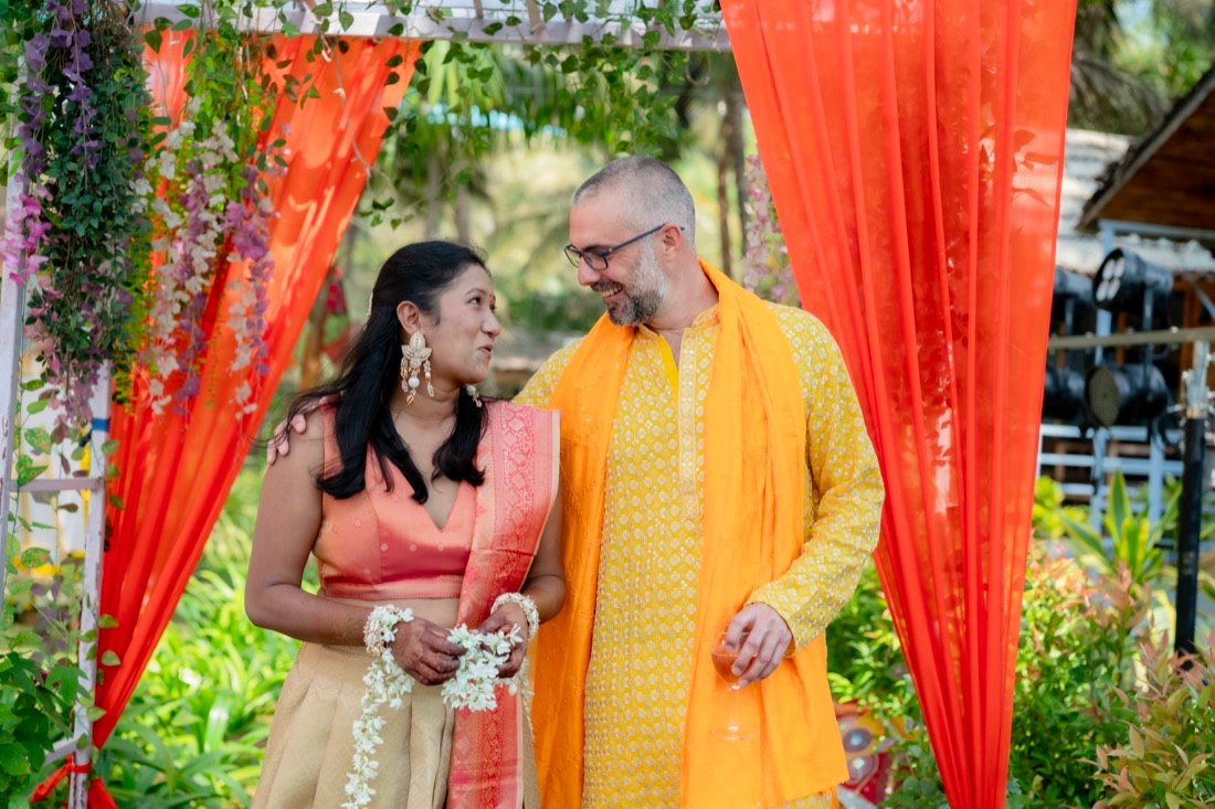 Himanshi and Christopher — the haldi ceremony
