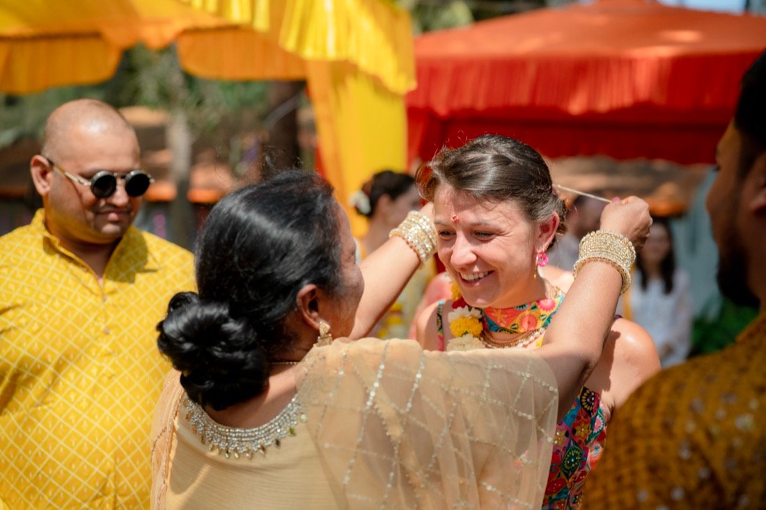 Himanshi and Christopher — the haldi ceremony