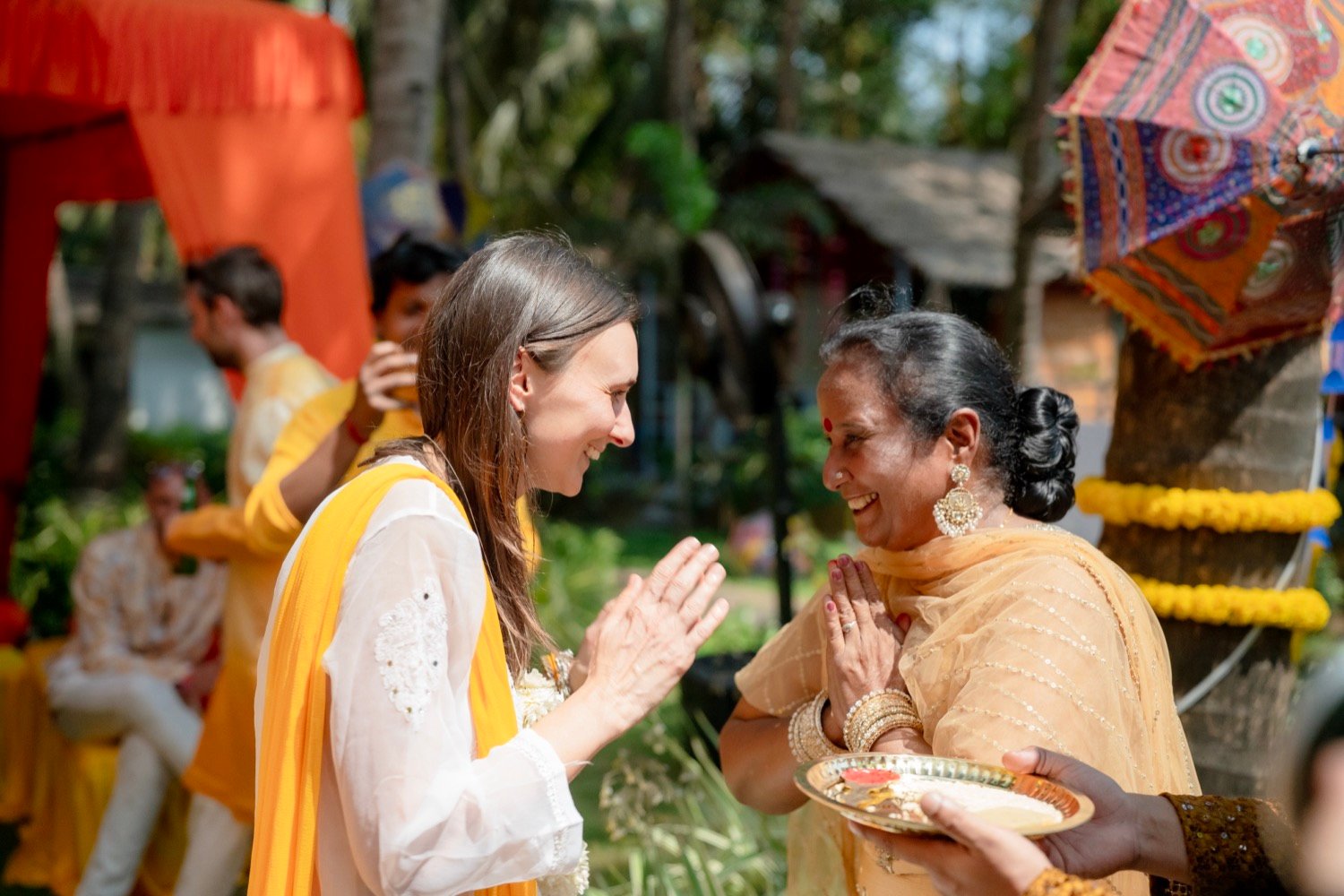 Himanshi and Christopher — the haldi ceremony