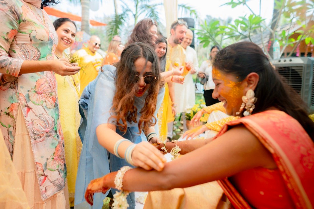 Himanshi and Christopher — the haldi ceremony