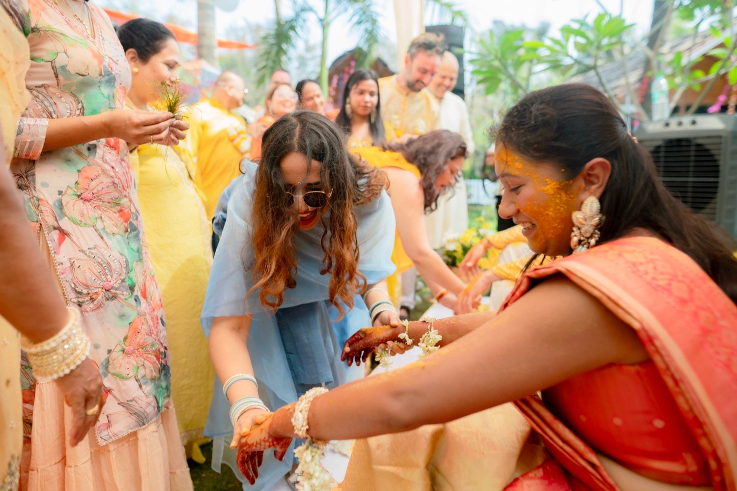 Himanshi and Christopher — the haldi ceremony